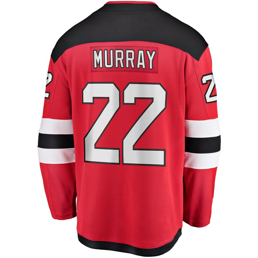 NJ.Devils #22 Ryan Murray Fanatics Branded Youth Breakaway Player Jersey Red Stitched American Hockey Jersey UNEC