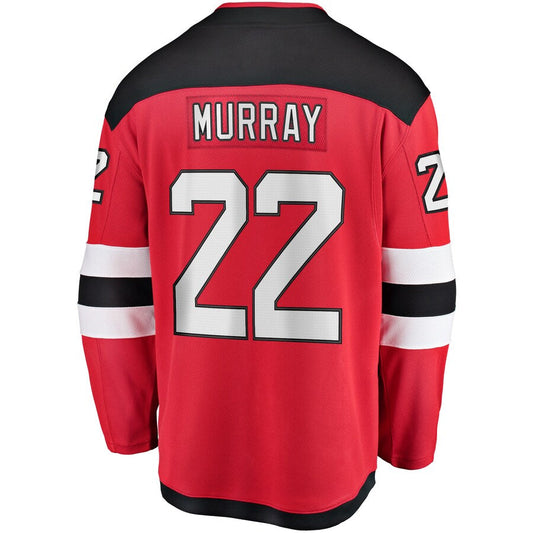 NJ.Devils #22 Ryan Murray Fanatics Branded Youth Breakaway Player Jersey Red Stitched American Hockey Jersey UNEC