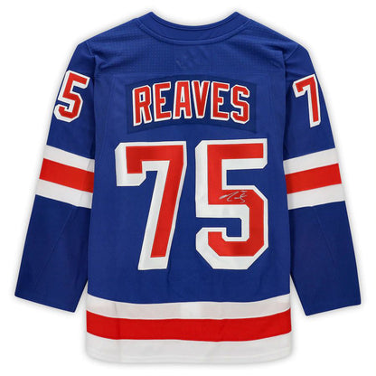 NY.Rangers #75 Ryan Reaves Fanatics Authentic Autographed  Blue Stitched American Hockey Jersey UNEC