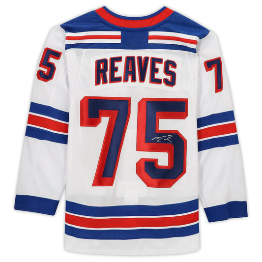 NY.Rangers #75 Ryan Reaves Fanatics Authentic Autographed White Stitched American Hockey Jersey UNEC