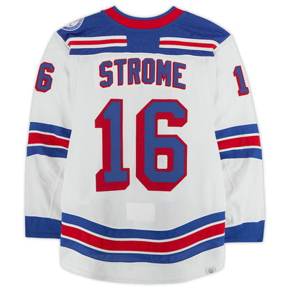 NY.Rangers #16 Ryan Strome Fanatics Authentic Game-Used White Set 3 Jersey from the 2021-22 Season Stitched American Hockey Jersey UNEC