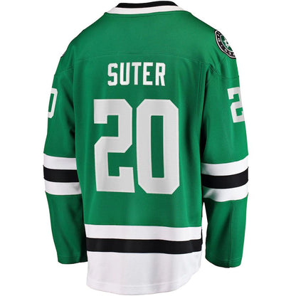 D.Stars #20 Ryan Suter Fanatics Branded Breakaway Player Jersey Kelly Green Stitched American Hockey Jersey UNEC