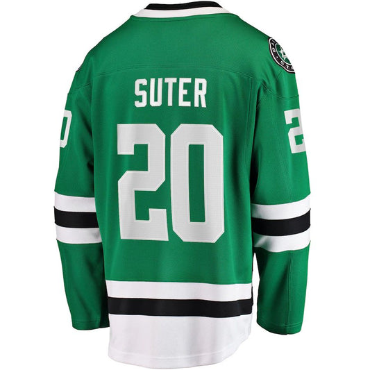 D.Stars #20 Ryan Suter Fanatics Branded Breakaway Player Jersey Kelly Green Stitched American Hockey Jersey UNEC
