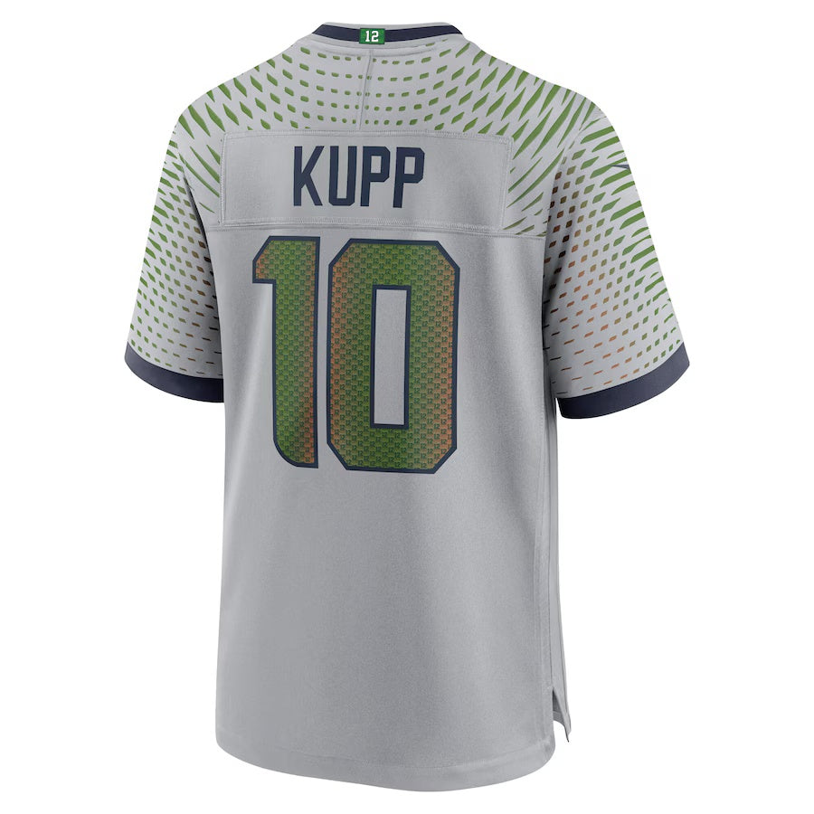 S.Seahawks #10 Cooper Kupp 2025 Rivalries Collection Game Jersey-CustomName - Wolf Gray Stitched American Football Jersey-CustomName