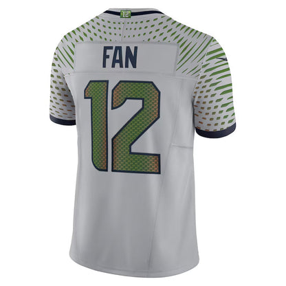 S.Seahawks #12s 2025 Rivalries Collection Limited Jersey-CustomName - Wolf Gray Stitched American Football Jersey-CustomName