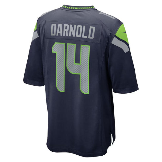S.Seahawks #14 Sam Darnold College Navy Team 50th Season Game Stitched American Football Jerseys