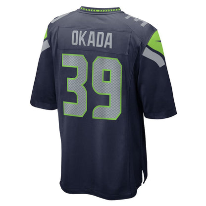 S.Seahawks #39 Ty Okada College Navy Team Game Stitched American Football Jerseys CustomName