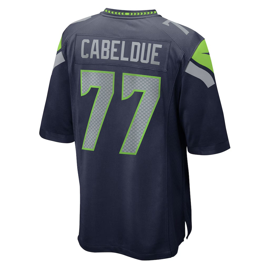 S.Seahawks #77 Bryce Cabeldue College Navy Team Game Stitched American Football Jerseys CustomName