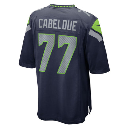 S.Seahawks #77 Bryce Cabeldue College Navy Team Game Stitched American Football Jerseys CustomName