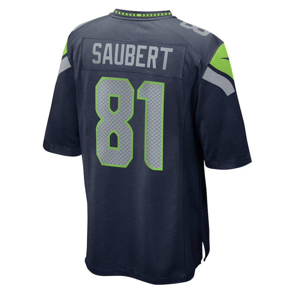 S.Seahawks #81 Eric Saubert College Navy Team Game Stitched American Football Jerseys CustomName