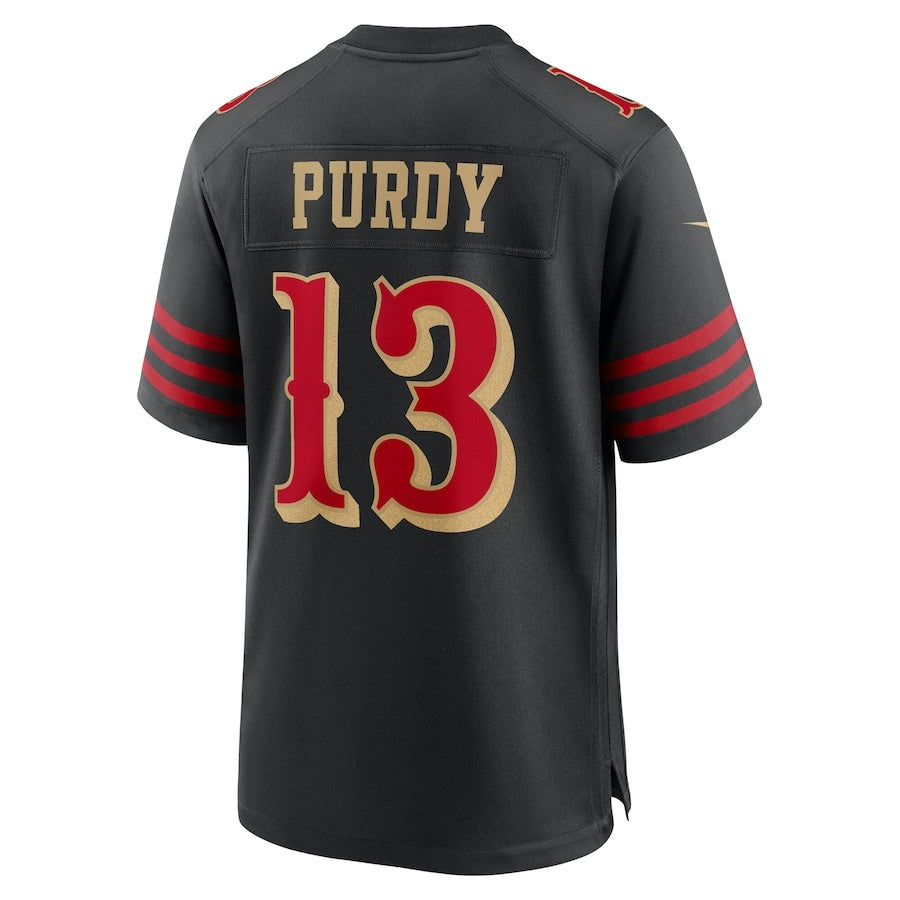 SF.49ers #13 Brock Purdy 2025 Rivalries Collection Game Jersey-CustomName - Black Stitched American Football Jersey-CustomName
