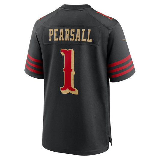 SF.49ers #1 Ricky Pearsall 2025 Rivalries Collection Game Jersey-CustomName - Black Stitched American Football Jersey-CustomName