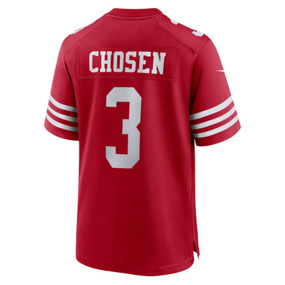 SF.49ers #3 Robbie Chosen Scarlet Team Game Stitched American Football Jerseys