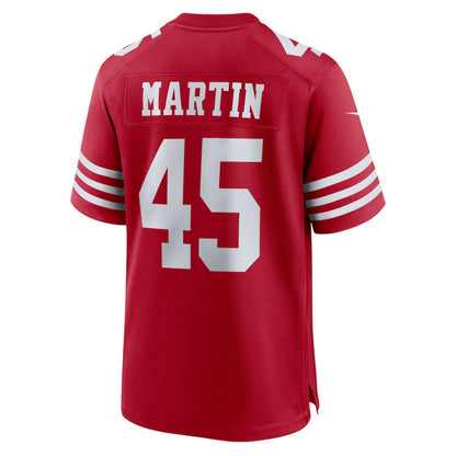 SF.49ers #45 Nick Martin Scarlet Team Game Stitched American Football Jerseys CustomName