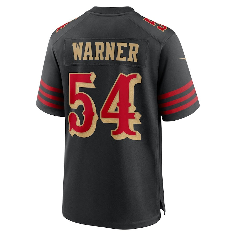 SF.49ers #54 Fred Warner 2025 Rivalries Collection Game Jersey-CustomName - Black Stitched American Football Jersey-CustomName