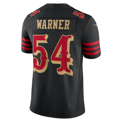SF.49ers #54 Fred Warner 2025 Rivalries Collection Limited Jersey-CustomName - Black Stitched American Football Jersey-CustomName