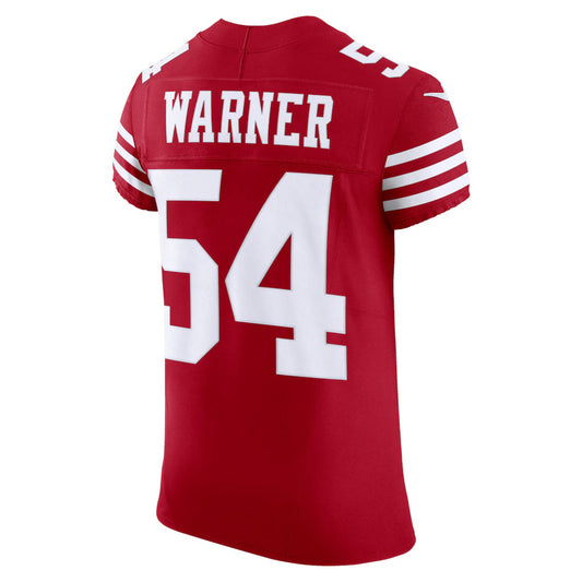SF.49ers #54 Fred Warner Scarlet Vapor F.U.S.E. Elite Stitched American Football Jerseys CustomName