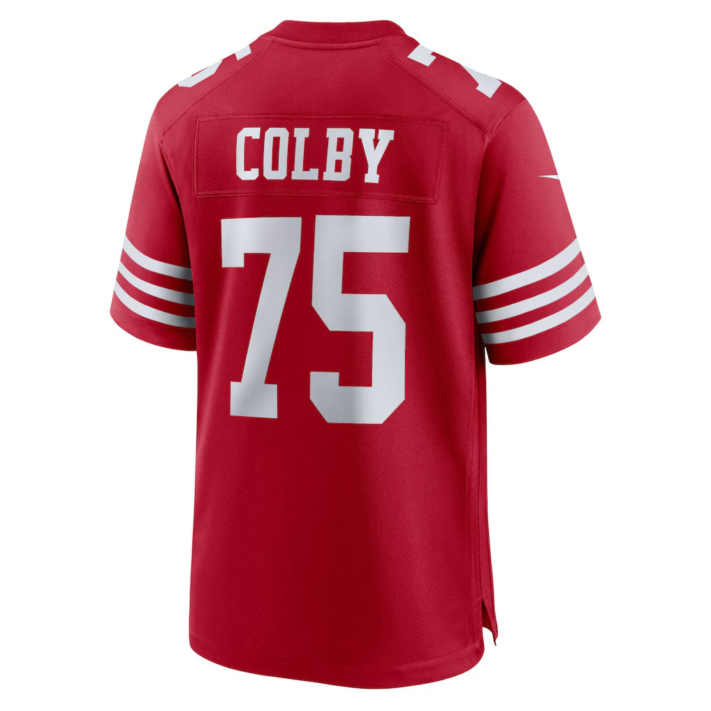 SF.49ers #75 Connor Colby Scarlet Team Game Stitched American Football Jerseys CustomName