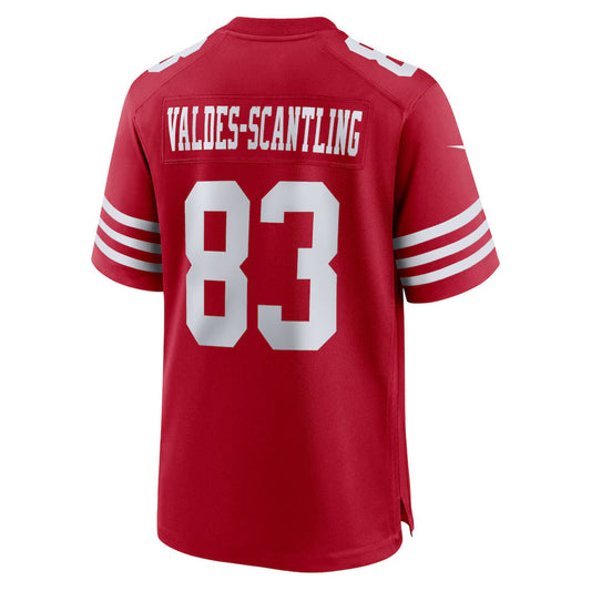 SF.49ers #83 Marquez Valdes-Scantling Scarlet Team Game Stitched American Football Jerseys CustomName