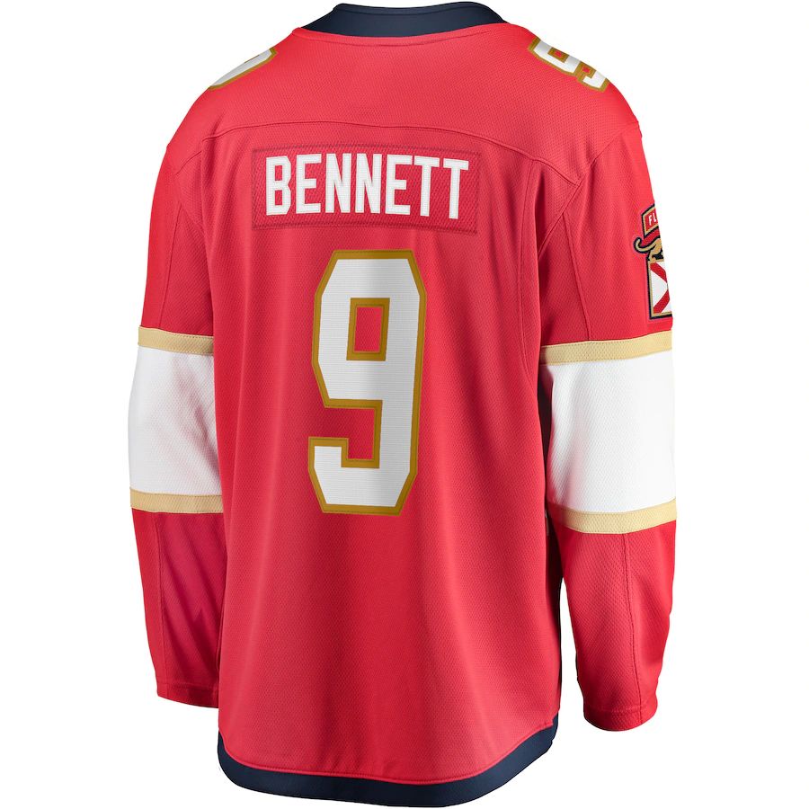 F.Panthers #9 Sam Bennett Fanatics Branded 2017-18 Home Breakaway Replica Jersey Red Stitched American Hockey Jersey UNEC