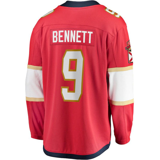 F.Panthers #9 Sam Bennett Fanatics Branded 2017-18 Home Breakaway Replica Jersey Red Stitched American Hockey Jersey UNEC