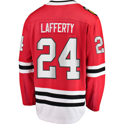 C.Blackhawks #24 Fanatics Branded Home Breakaway Player Jersey Red Stitched American Hockey Jersey UNEC