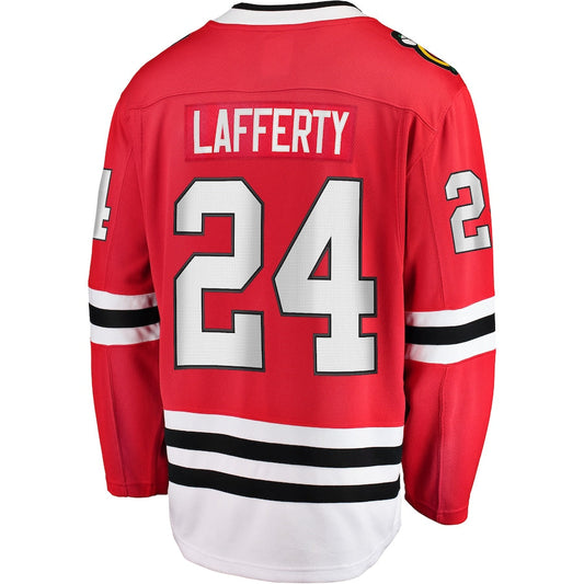 C.Blackhawks #24 Fanatics Branded Home Breakaway Player Jersey Red Stitched American Hockey Jersey UNEC