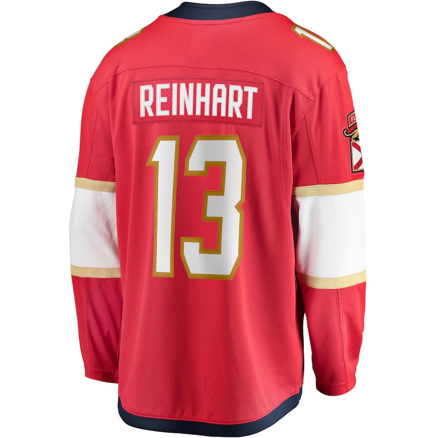 F.Panthers #13 Sam Reinhart Fanatics Branded Breakaway Player Jersey Red Stitched American Hockey Jersey UNEC
