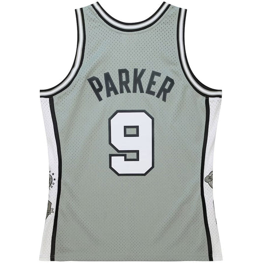 S.Antonio Spurs #9 Tony Parker Mitchell & Ness Unisex Hall of Fame Class of 2023 Throwback Swingman Jersey - Gray Stitched American Basketball Jersey UNEC