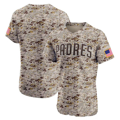 San Diego Padres Alternate Vapor Premier Elite Patch Jersey - Camo Stitched Baseball Jersey