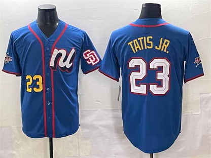 San Diego Padres National League #23 Fernando Tatis Jr. Blue 2025 All-Star Edition Limited Stitched Baseball Jersey