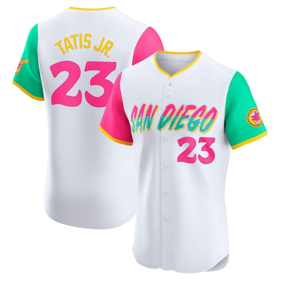 San Diego Padres #23 Fernando Tatis Jr. City Connect Elite Jersey - White Stitched Baseball Jersey