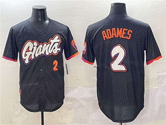 San Francisco Giants #2 Willy Adames Anthracite 2025 City Connect Limited Stitched Baseball Jersey