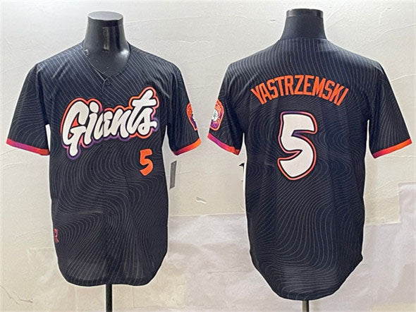 San Francisco Giants #5 Mike Yastrzemski Anthracite 2025 City Connect Limited Stitched Baseball Jersey