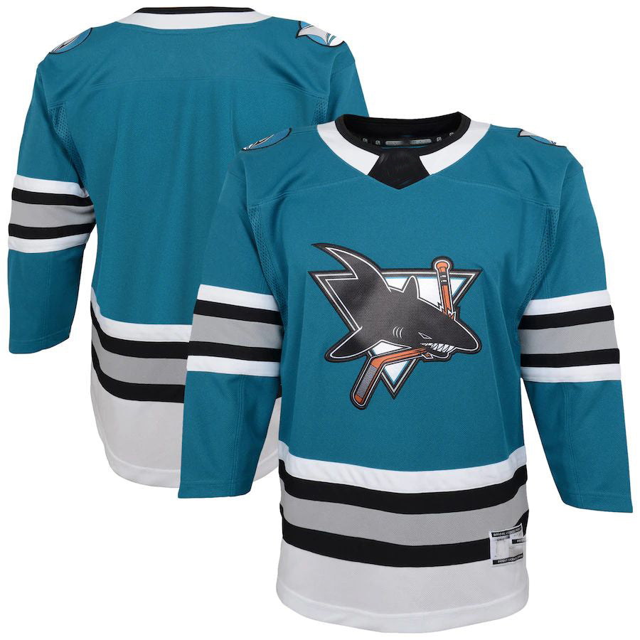 SJ.Sharks 30th Anniversary Premier Jersey Teal Stitched American Hockey Jersey UNEC