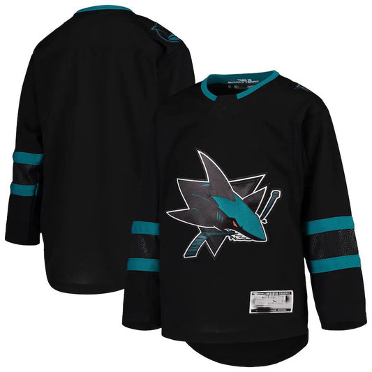 SJ.Sharks Alternate Premier Blank Jersey Black Stitched American Hockey Jersey UNEC