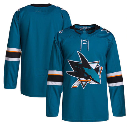 SJ.Sharks 2021-22 Home Primegreen Authentic Pro Jersey Teal Stitched American Hockey Jersey UNEC