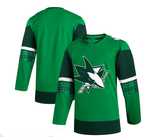 S.Jose Sharks 2023 St. Patrick's Day Primegreen Authentic Jersey - Kelly Green Stitched American Hockey Jersey UNEC