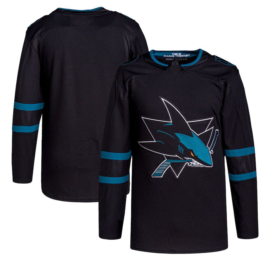 SJ.Sharks Alternate Primegreen Authentic Pro Jersey Black Stitched American Hockey Jersey UNEC