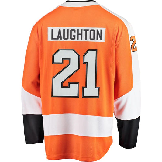 P.Flyers #21 Scott Laughton Fanatics Branded Breakaway Jersey Orange Stitched American Hockey Jersey UNEC