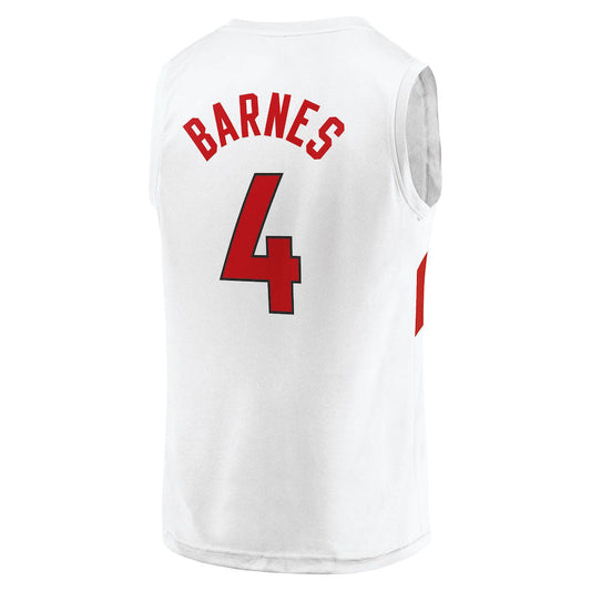 T.Raptors #4 Scottie Barnes Fanatics Branded  Fast Break Player Jersey White Association Edition Stitched American Basketball Jersey UNEC