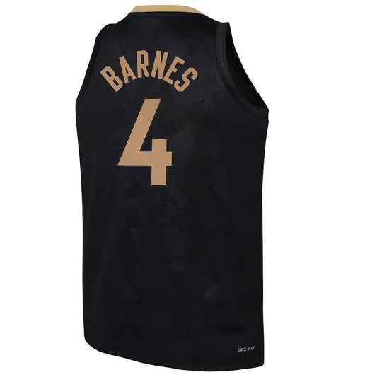 T.Raptors #4 Scottie Barnes  Swingman Jersey City Edition Black Stitched American Basketball Jersey UNEC