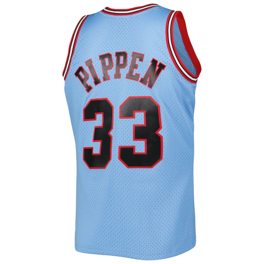 C.Bulls #33 Scottie Pippen Mitchell & Ness 1997-98 Hardwood Classics Reload 3.0 Swingman Jersey Light Blue Stitched American Basketball Jersey UNEC