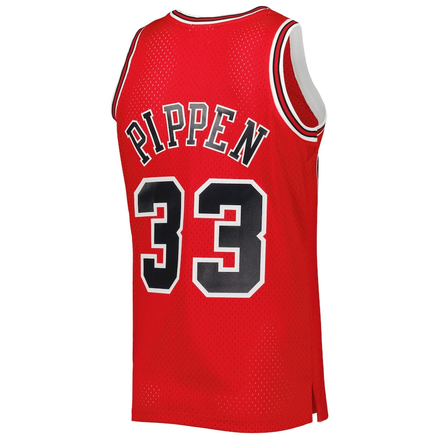 C.Bulls #33 Scottie Pippen Mitchell & Ness Hardwood Classics 2003-04 Swingman Jersey Red Stitched American Basketball Jersey UNEC