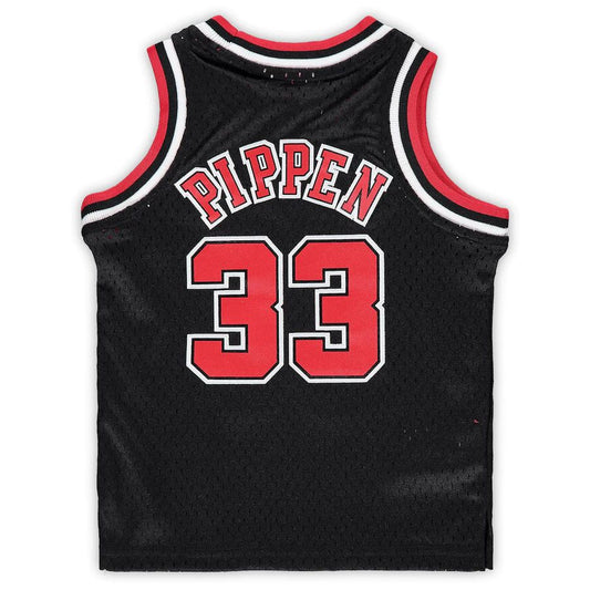 C.Bulls #33 Scottie Pippen Mitchell & Ness Infant Retired Player Jersey Black Stitched American Basketball Jersey UNEC