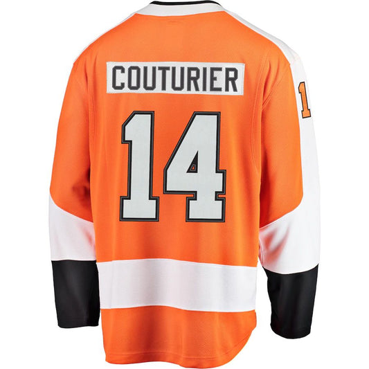P.Flyers #14 Sean Couturier Fanatics Branded Breakaway Jersey Orange Stitched American Hockey Jersey UNEC