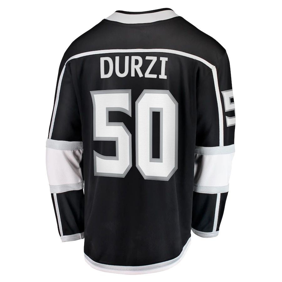 LA.Kings #50 Sean Durzi Fanatics Branded Home Breakaway Player Jersey Black Stitched American Hockey Jersey UNEC