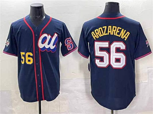 Seattle Mariners American League #56 Randy Arozarena Navy 2025 All-Star Edition Limited Stitched Baseball Jersey