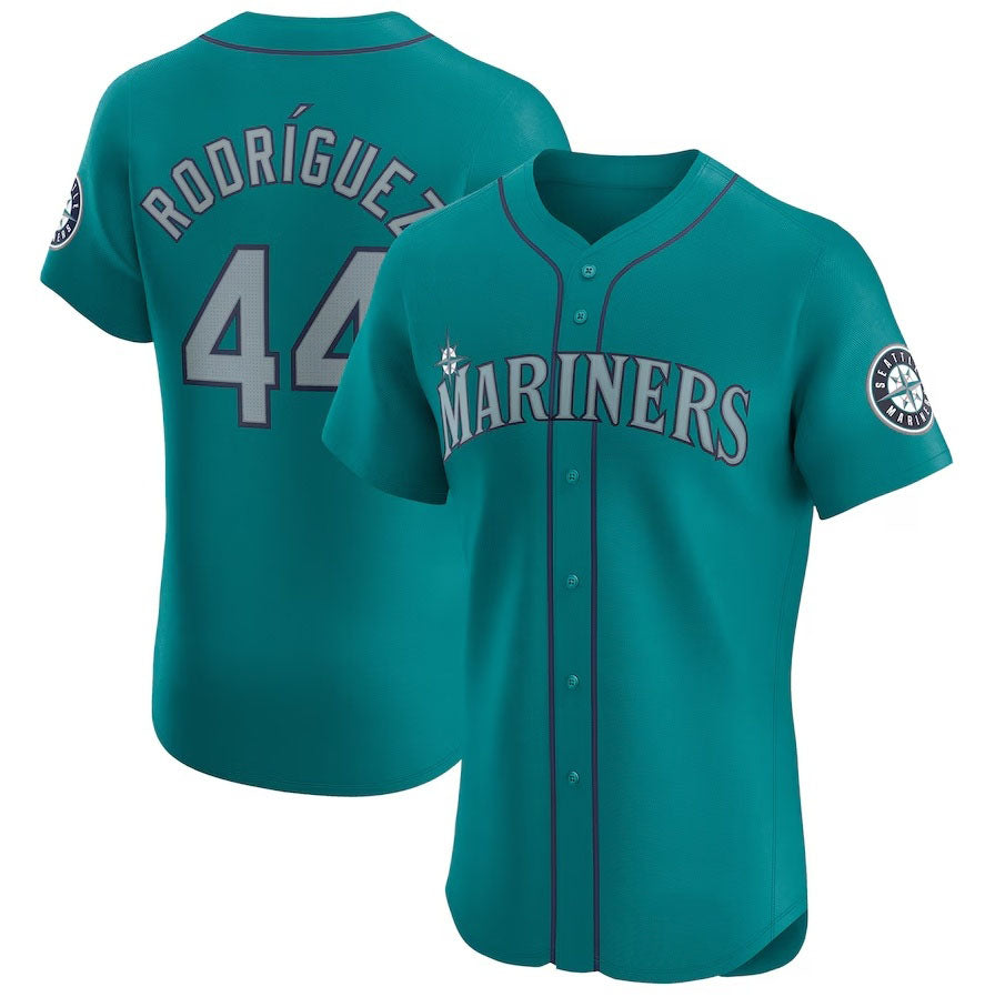 Seattle Mariners #44 Julio Rodr¨ªguez Alternate Elite Player Jersey - Aqua Stitched Baseball Jersey