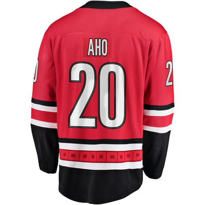 C.Hurricanes #20 Sebastian Aho Fanatics Branded Breakaway Player Jersey Red Stitched American Hockey Jersey UNEC